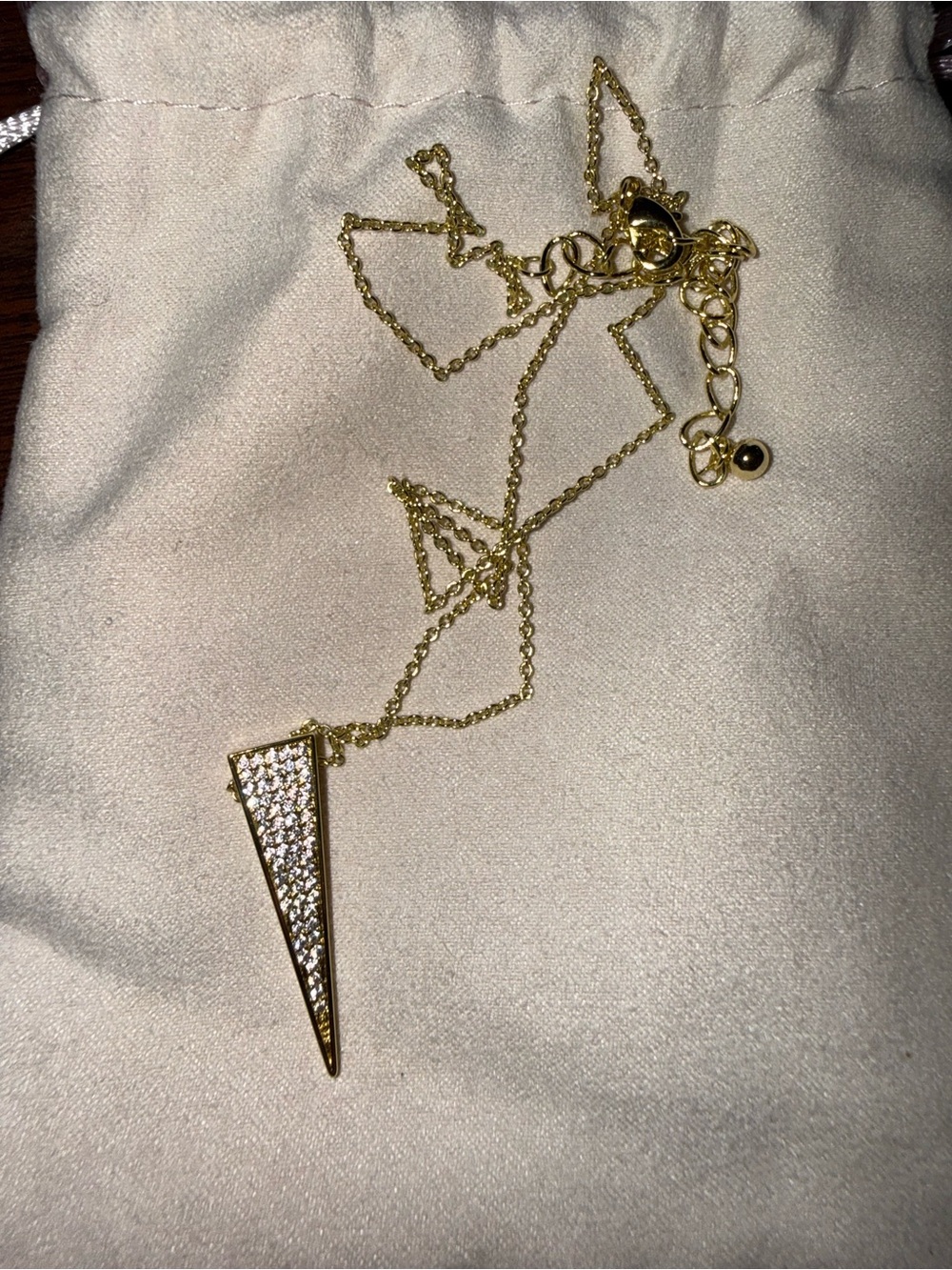 Uncommon James 'All Eyes On Me' Gold Pavé Triangle Pendant Necklace